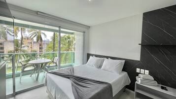 Appartamento Comfort, balcone, vista spiaggia | 1 camera, insonorizzazione, Wi-Fi gratuito