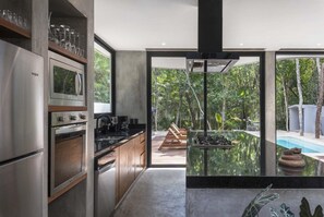 Microwave, oven, stovetop, dishwasher