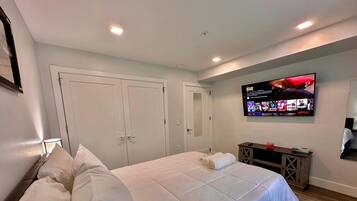 1 bedroom, iron/ironing board, travel crib, WiFi