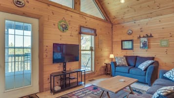 TV, DVD player, video library