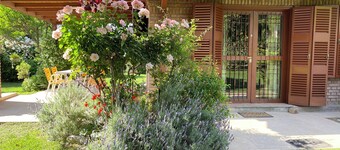 Garden, barbecue and swimming pool, in Chacras de Coria, wineries and mountains area.