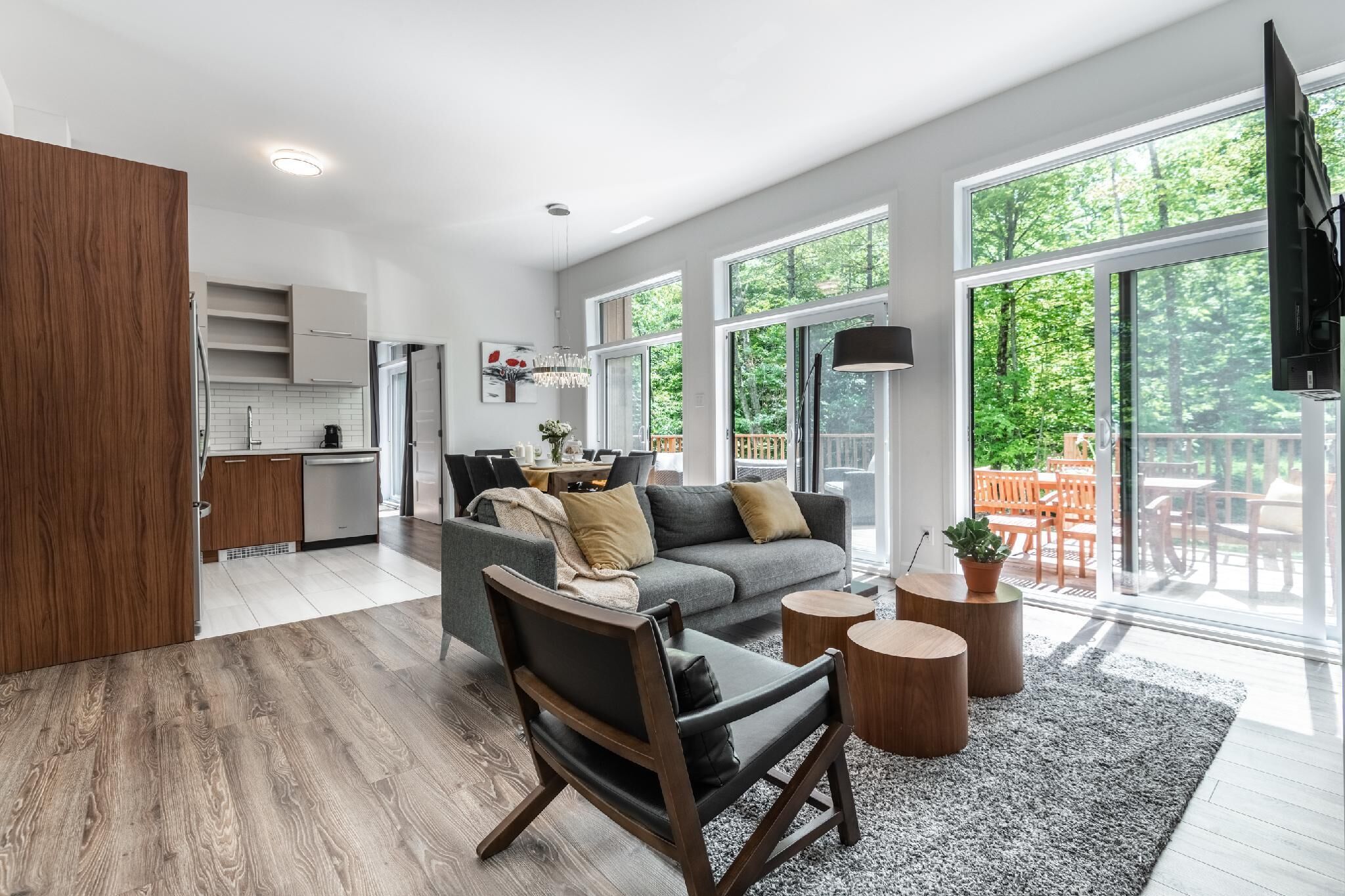 Smart TV, fireplace, video games