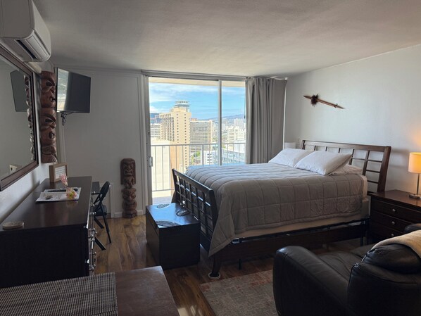 Desk, iron/ironing board, free WiFi, bed sheets