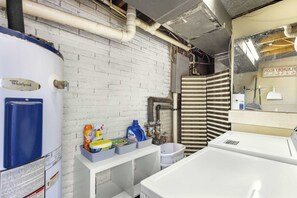 Shower, hair dryer