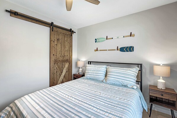 4 bedrooms, iron/ironing board, travel cot, WiFi