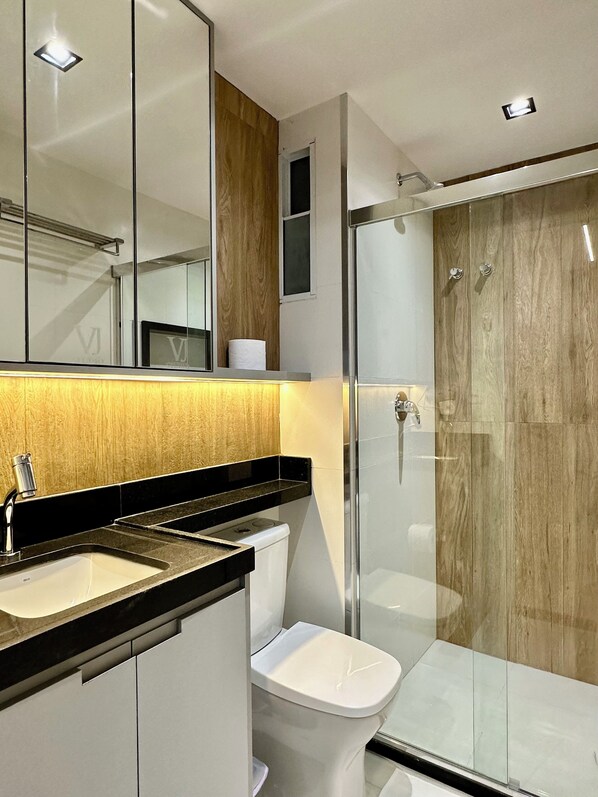 Comfort Apartment, Balcony, Sea View | Bathroom - RN Studio Premium 505 - Vista Mar (Maceió)