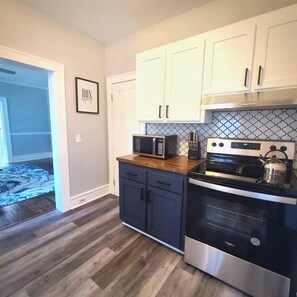 Fridge, microwave, oven, stovetop - 10 Gorgeous, contemporary Apt on Historic Earle St (Greenville)