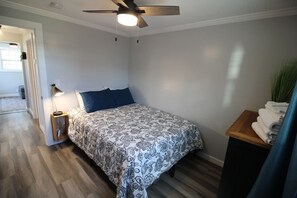 1 bedroom, iron/ironing board, travel crib, free WiFi