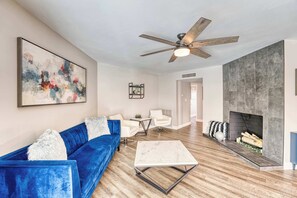 TV, fireplace, DVD player, stereo - 3BR w/ Pool | Ping Pong | Putting Green (Scottsdale)