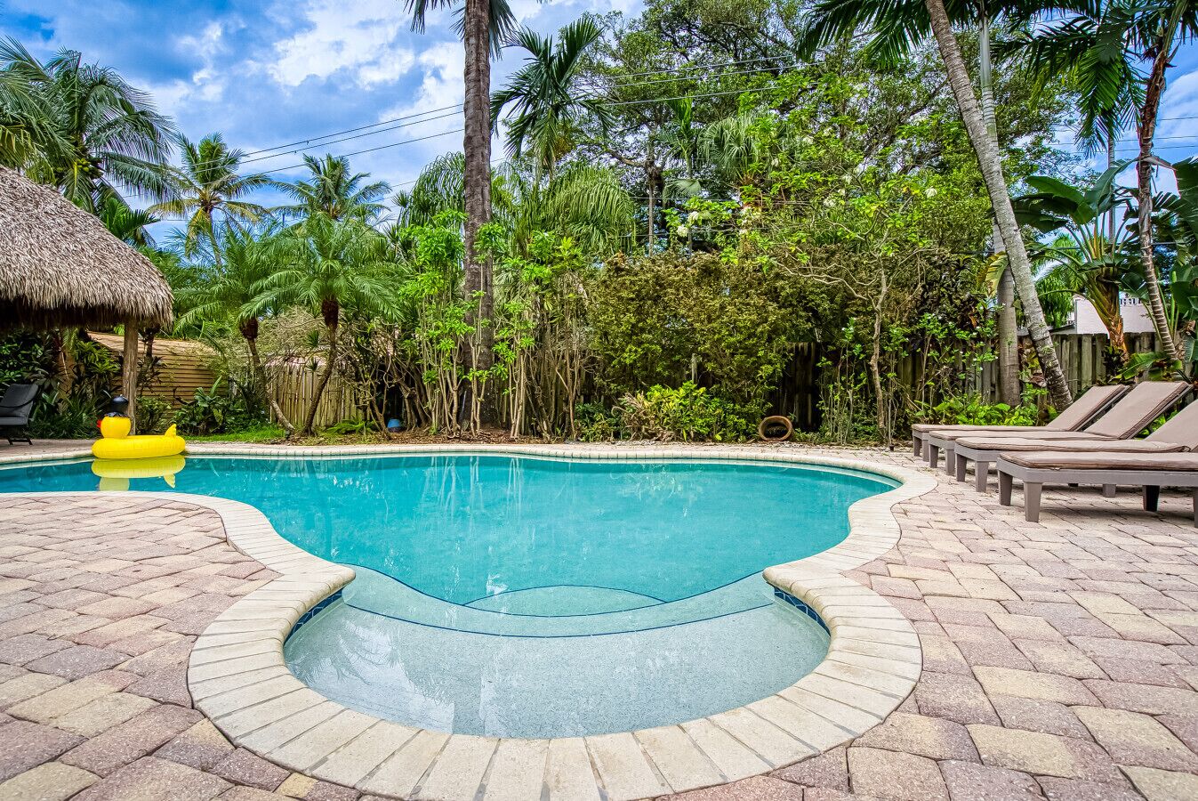 A heated pool