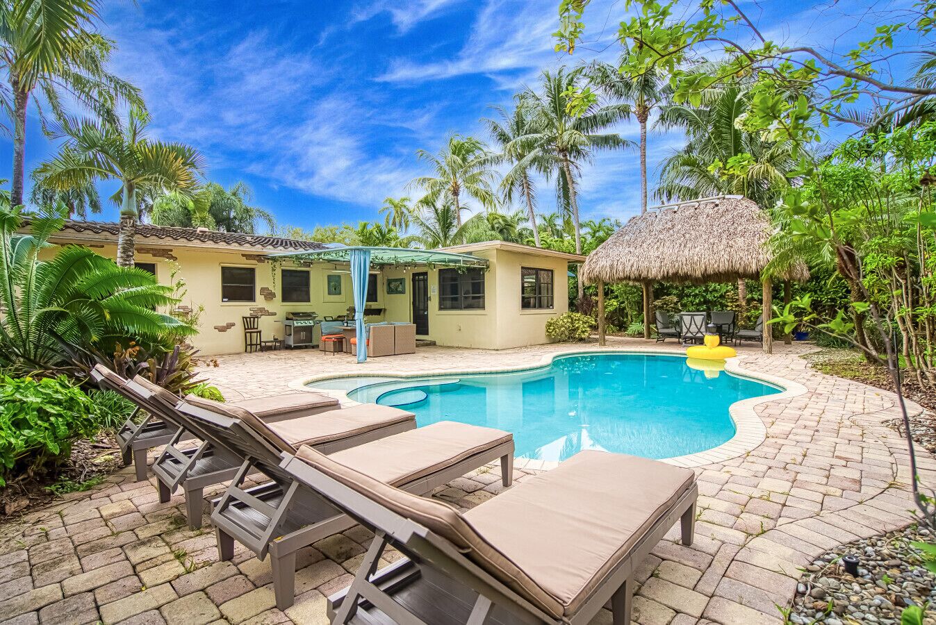 A heated pool
