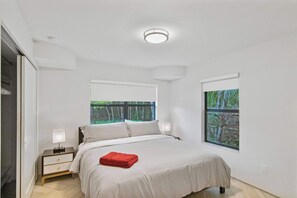 2 bedrooms, iron/ironing board, travel cot, WiFi