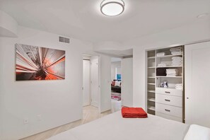 2 bedrooms, iron/ironing board, travel crib, WiFi