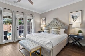 3 bedrooms, desk, iron/ironing board, travel cot