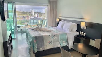 Apartemen Mewah, balkon, pemandangan laut | 1 kamar tidur dan Wi-Fi gratis