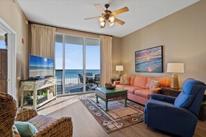 TV - Beachfront Spanish Key | Steps from Flora Bama | Pools, Hot Tub, Gym & More! | My Beach Getaways (Pensacola)