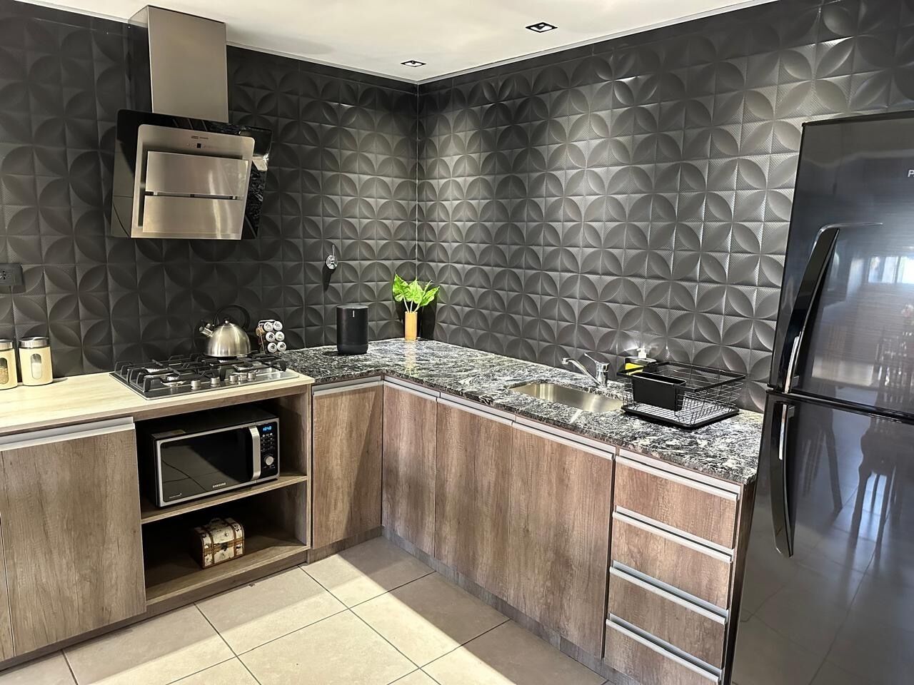 Appartement Luxe | Cuisine privée | Grand réfrigérateur, micro-ondes, plaque de cuisson