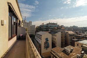 Apartment, 3 Bedrooms, Balcony, City View | Balcony - 3BR Atrium Penthouse by Cismigiu - Bright & Spacious with Balcony (Bucharest)