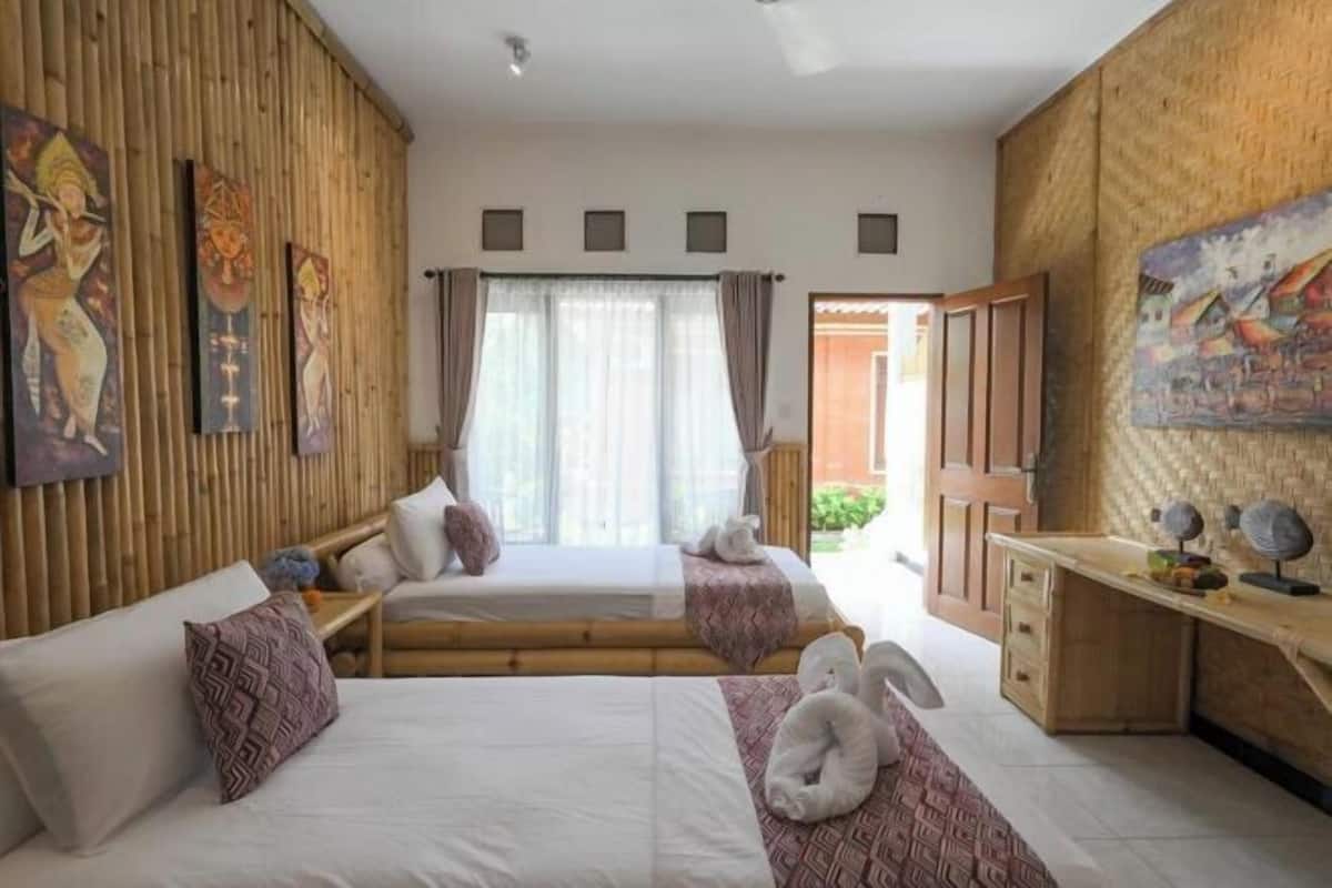 1 bedroom, desk, blackout drapes, iron/ironing board (on request)