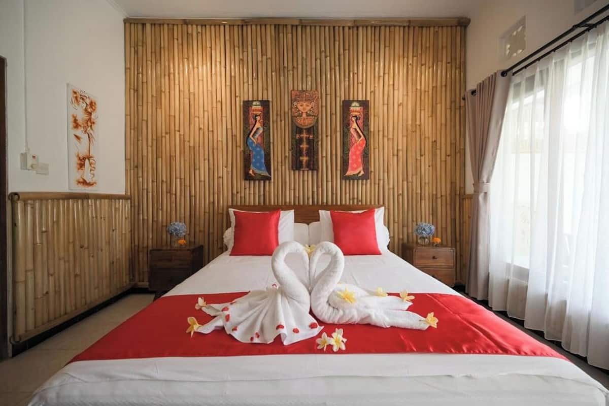 1 bedroom, desk, blackout drapes, iron/ironing board (on request)