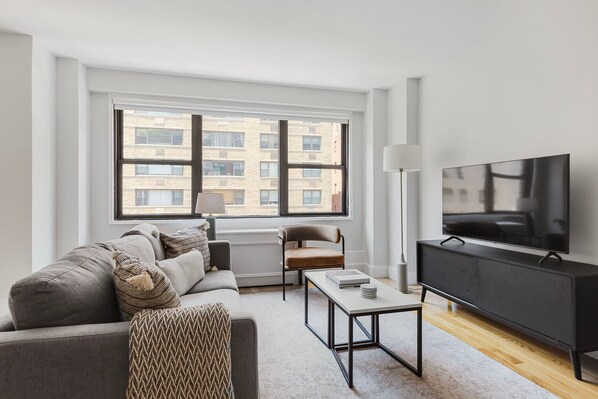 TV, stereo - Hip Kips Bay Studio w/ Gym & W/D, close to Park Ave, by Blueground (New York)
