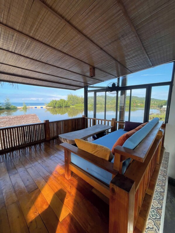 Family Quadruple Room, Balcony, Beach View | Terrace/patio - Eco Lagoon (Mang Yang)