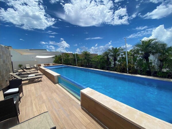 Outdoor pool - Luxury Apartment Calle 38 Playa del Carmen (Playa del Carmen)