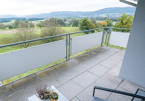 Terrace/patio - Apartment 'Wohnung Im Rheintal' with Balcony and Wi-Fi (Küssaberg)
