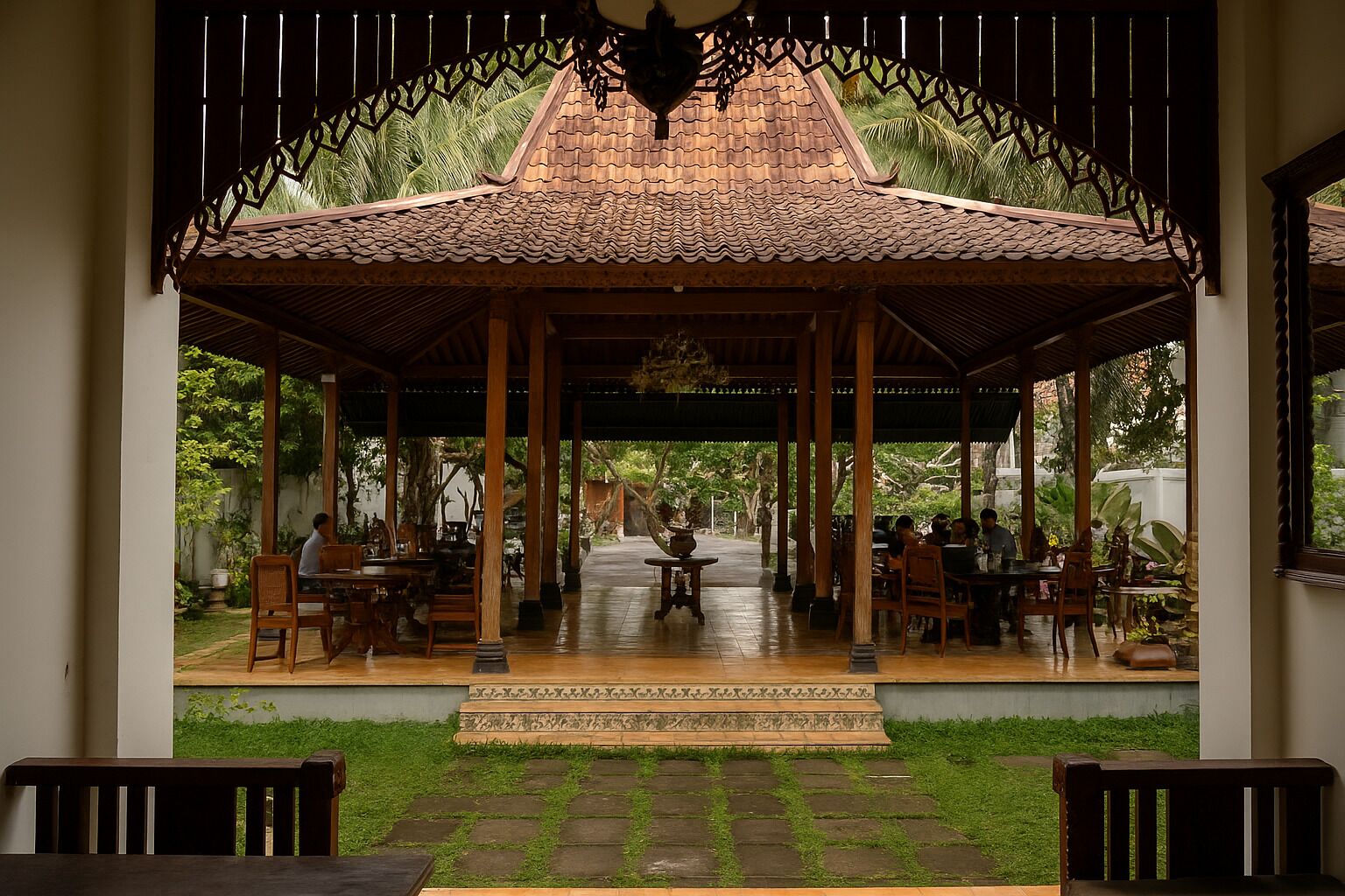 Vista frontal de la propiedad