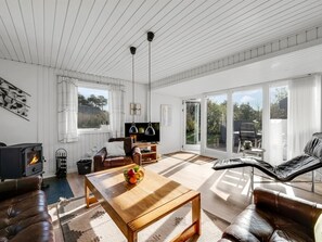 Televisión, chimenea