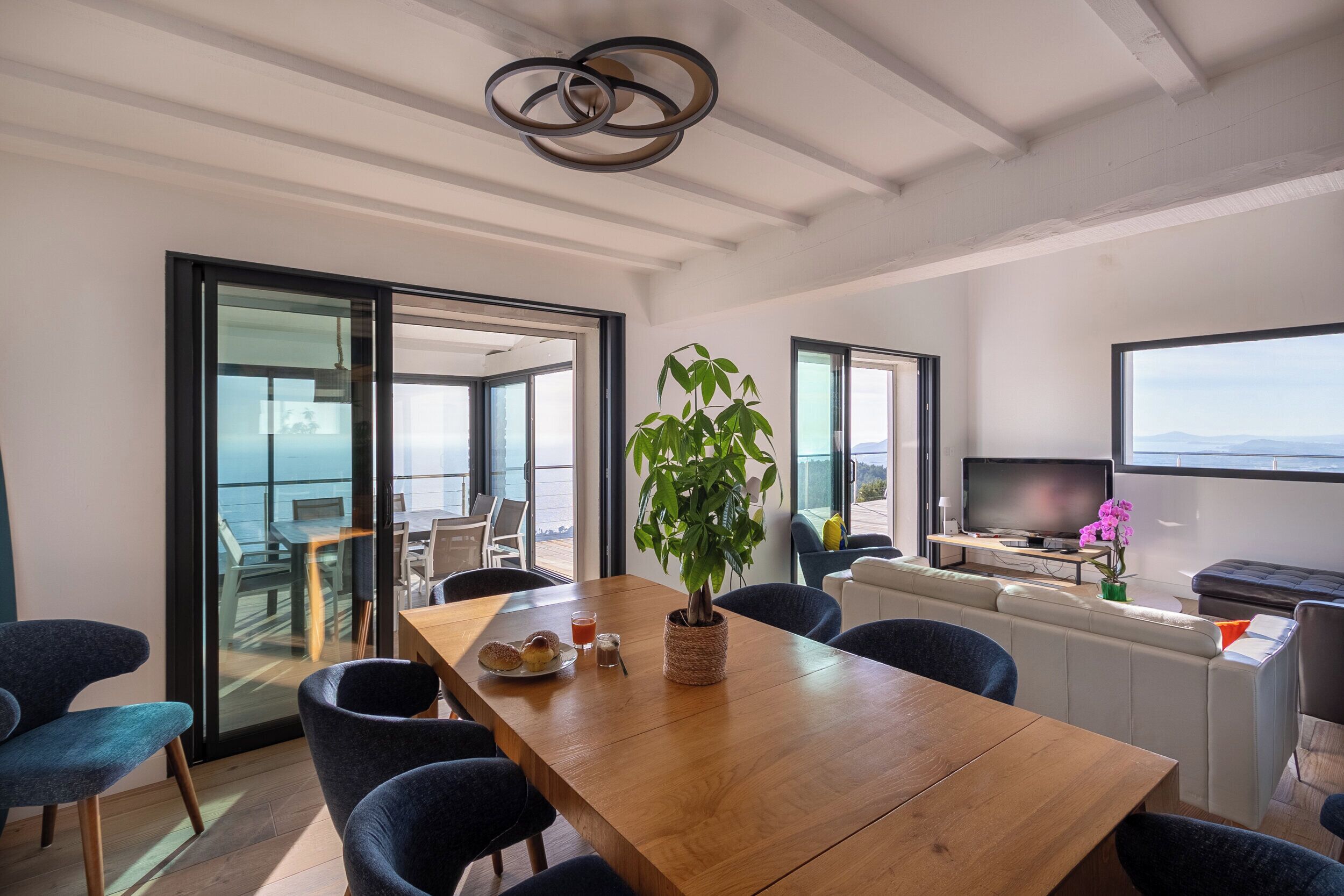 Vila Comfort, pemandangan laut | Area keluarga | TV layar datar