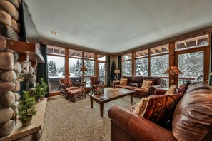 TV, fireplace, stereo