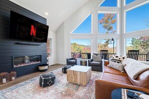 TV connectée, cheminée