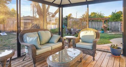 New! Oasis w/Amazing Backyard, Firepit, BBQ & Games, close to techs