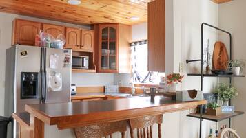 Jääkaappi, mikroaaltouuni, liesi, astianpesukone