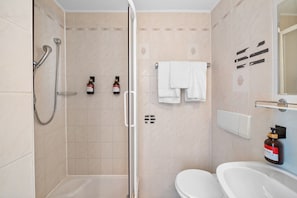 Hair dryer, towels