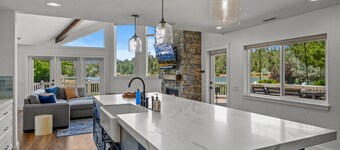 Mountain Lake Views | Stunning Lakefront Retreat | Hot Tub | Game Room | Near Downtown