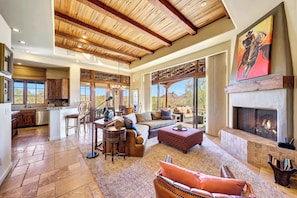 Télévision, cheminée