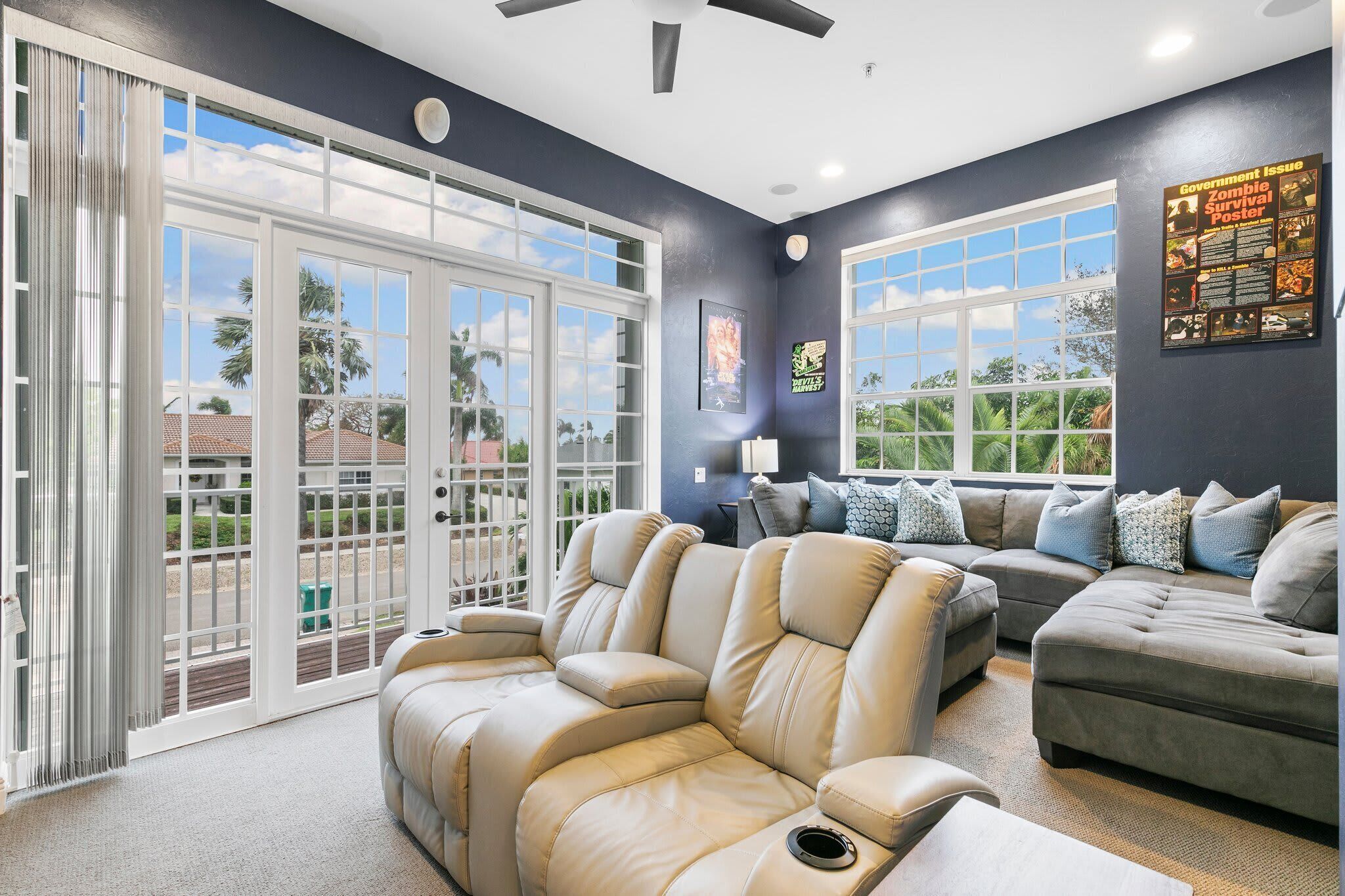 TV, DVD player, stereo, offices