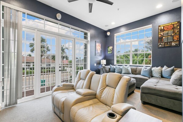 TV, DVD player, stereo, offices