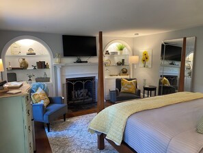 Habitación de lujo, patio | Tabla de planchar con plancha y wifi gratis