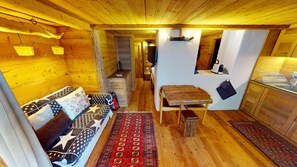 Living area - Cosy 1-room appartment in the centre of Silvaplana (Silvaplana)