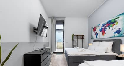 Design loft, fully equipped, terrace, 2 min Duisburg central station