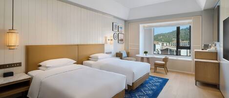 Room, 2 Katil Bujang (Single), Mountain View | Peralatan tempat tidur premium, gebar bulu kapas, tilam berlapik