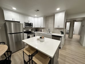 Microwave, oven, stovetop, dishwasher