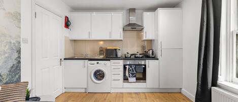 Microwave, oven, stovetop, toaster