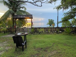 Outdoor dining - Charming beach front villa  for 4 guess max, with Starlink internet in GL (General Luna)