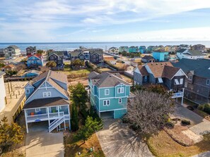 Aerial view - Well-equipped oceanside home close to Nags Head Fishing Pier! (Nags Head)