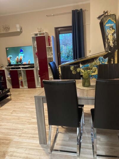 Modern apartment in Haundorf with terrace and balcony at ground level. Dogs welcome  