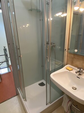 Shower, hair dryer, toilet paper - GÎTE "LE DUPLEX "***, IN CAP FREHEL, EXCEPTIONAL SITE, BY THE SEA. (Plévenon)